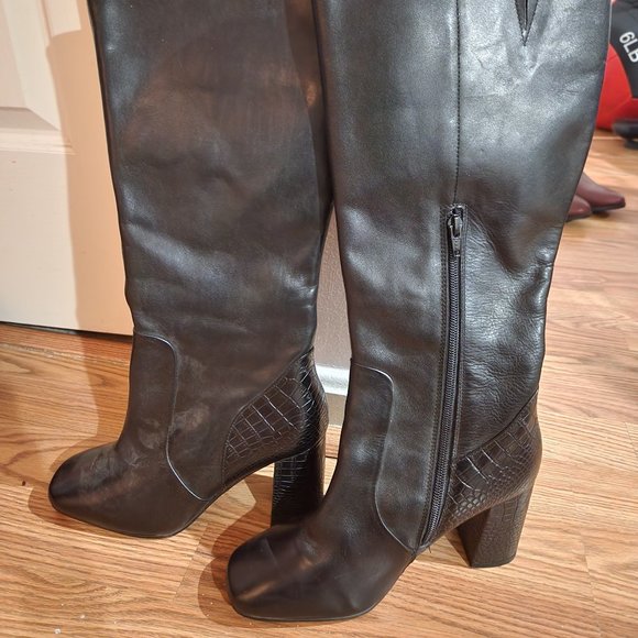 3 Inch Real Leather Boots - Picture 1 of 5
